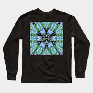 Circuitboard fire Kaleidoscope Pattern (Seamless) 3 Long Sleeve T-Shirt